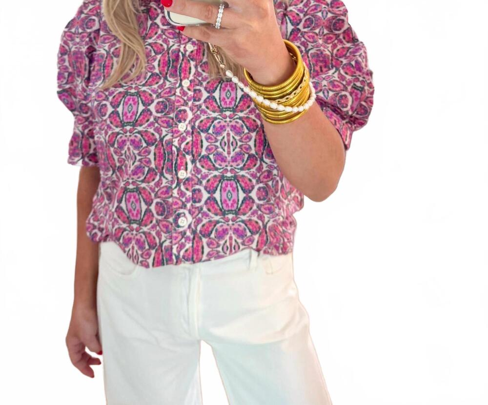 NEW FATE women's bloom and vine top in pink